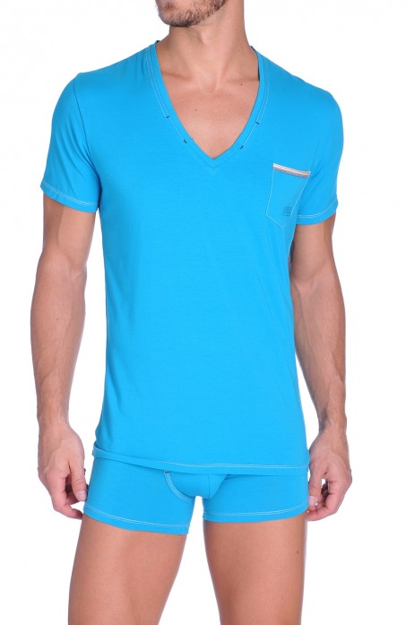 Diesel V-Shirt Jesse Turquoise