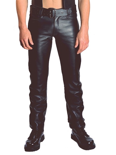 Mister B Leather Jeans Zip