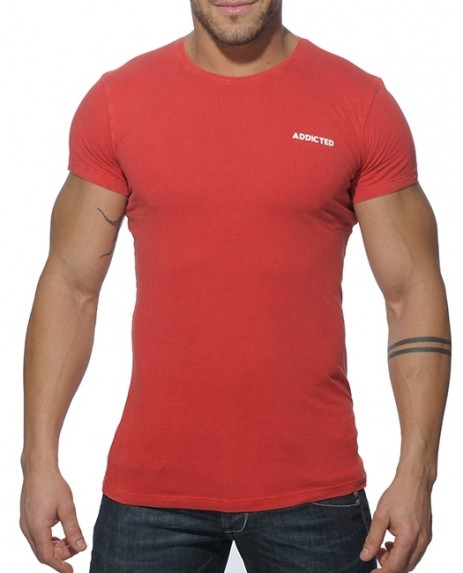 Addicted AD215 Vintage T-Shirt Rood OP=OP!