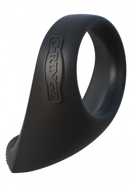 Vibrating Silicone Taint-alizer Cockring Zwart