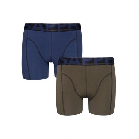 Sapph 2-Pack Boxershorts Katoen - Forest / Blue