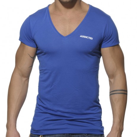 Addicted Basic V-Neck T-Shirt - Royal Blue