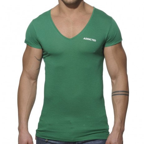 Addicted Basic V-Neck T-Shirt - Groen