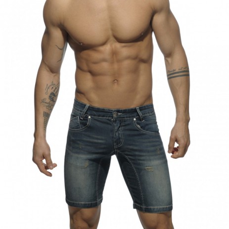 Addicted Mid Length Short - Dark Blue Jeans