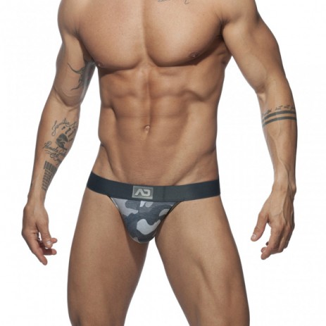 Addicted Washed Camo Jock - Camouflage / Charcoal