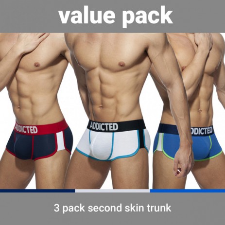 Addicted Second Skin 3 Pack Trunks - 3 Kleuren