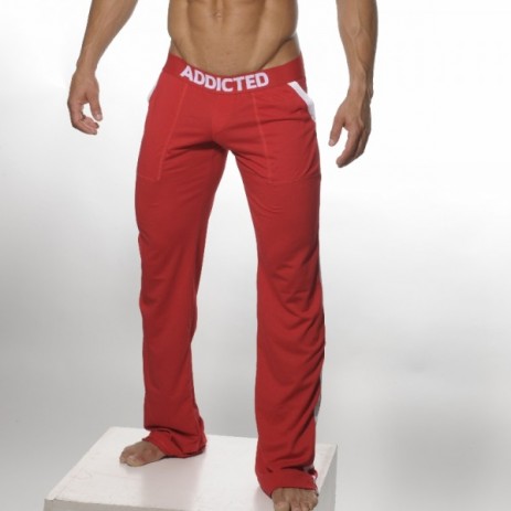 Addicted AD161 Lounge Broek Rood Voorkant