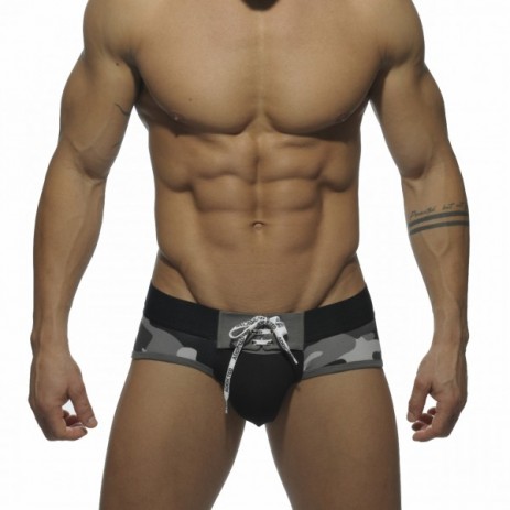 Addicted AD203 Tie-up Jockstrap Brief Camouflage Voorkant