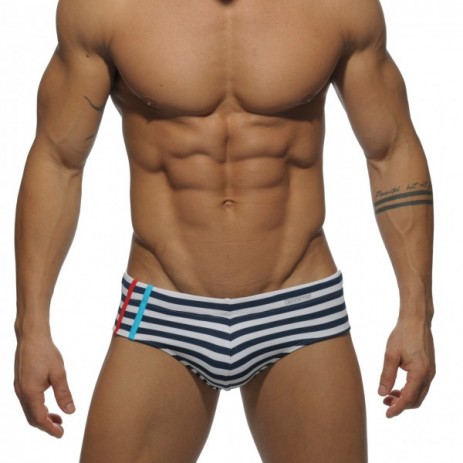Addicted ADS041 Sailor With Sport Stripe Brief Navy Voorkant