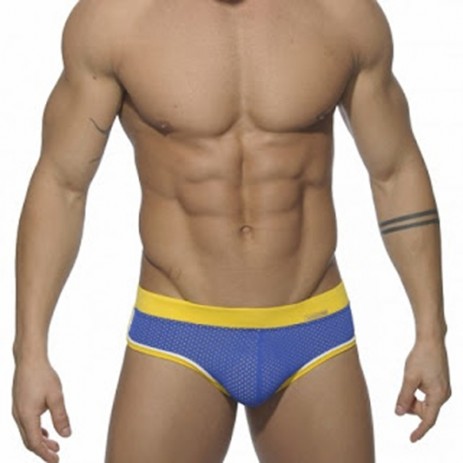 Addicted Contrast Mesh Sunga Cut Zwembroek - Royal Blue