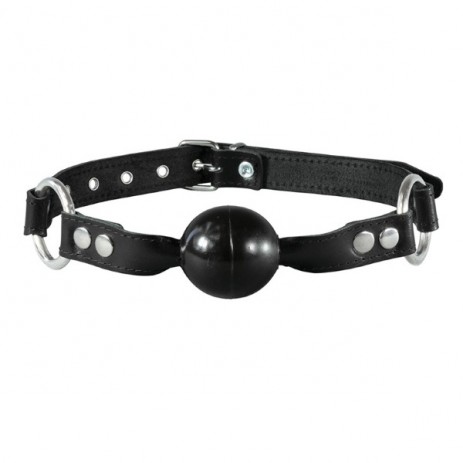 Ballgag normaal Zwart - Kiotos Leather		