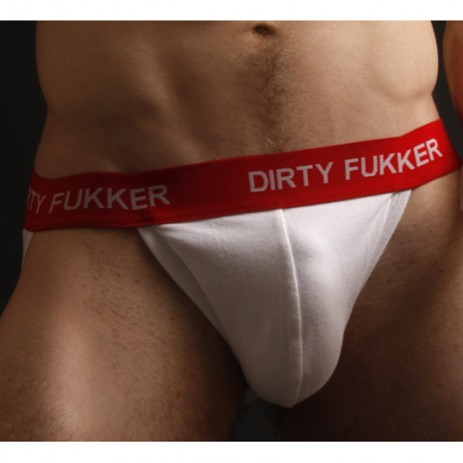 Dirty Fukker Mens Jock Wit / Rood