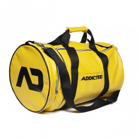 Addicted Round Gym Bag - Geel schuin