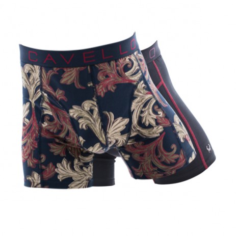 Cavello 2 Pack Boxershorts - Mozaïek / Blauw