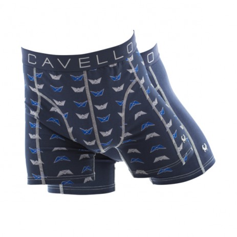 Cavello 2 Pack Boxershorts - Bootjes Print / Zwart