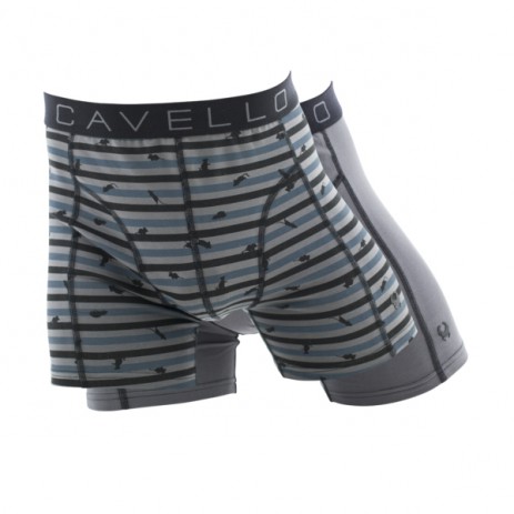 Cavello 2 Pack Boxershorts - Landkaart Print / Blauw