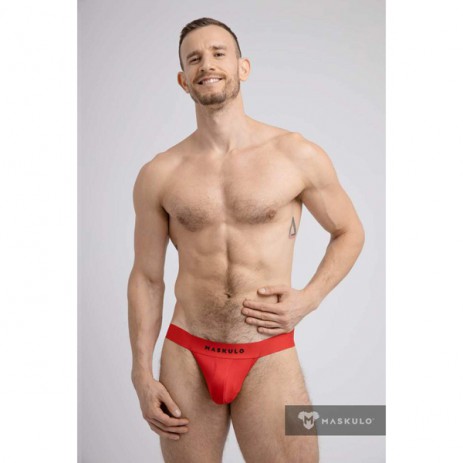 Maskulo Microfiber Jockstrap - Rood voorkant