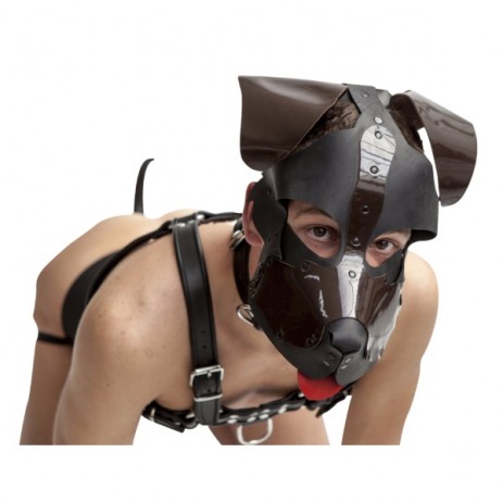 Mister B Floppy Dog Hood Black-Brown