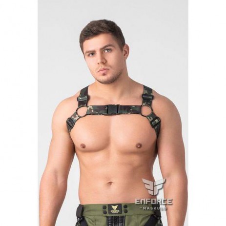 Maskulo Enforce Elastic Harnas - Camouflage Print