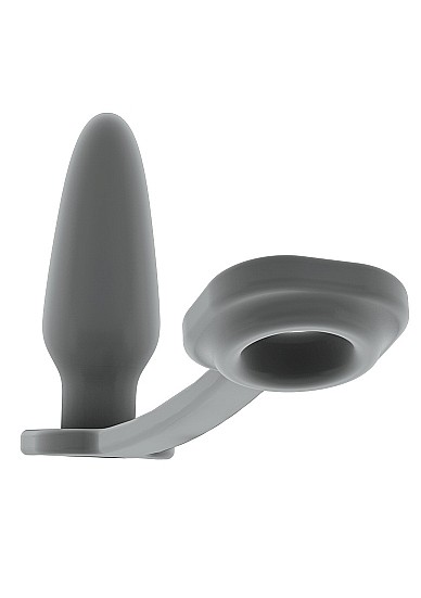 No. 1 Buttplug met cockring Grijs