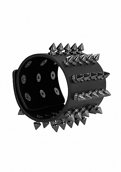 Ouch! Skulls and Bones - Brede Armband met Spikes