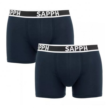 Sapph Cotton Short 2 Pack - Zwart