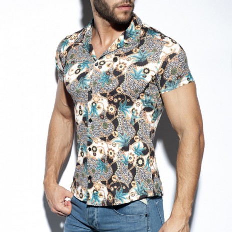 ES Collection Baroque Slim Shirt model voor