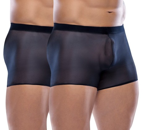Svenjoyment Opwindende Transparante Korte Broek - Zwart