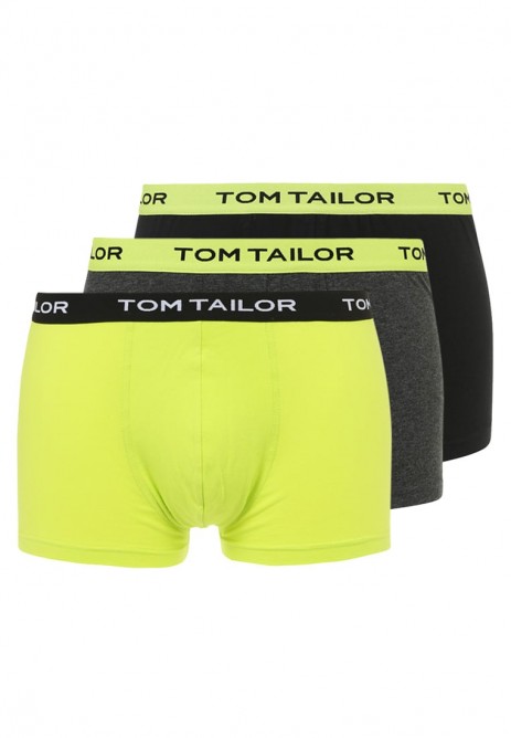 Tom Tailor Boxershort 3 Pack Black-Lime-Grey