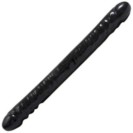 Veined Dubbele Dildo Zwart