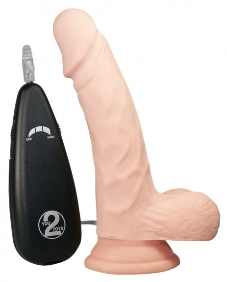 Vibrerende Dildo - Real Flesh 19 cm