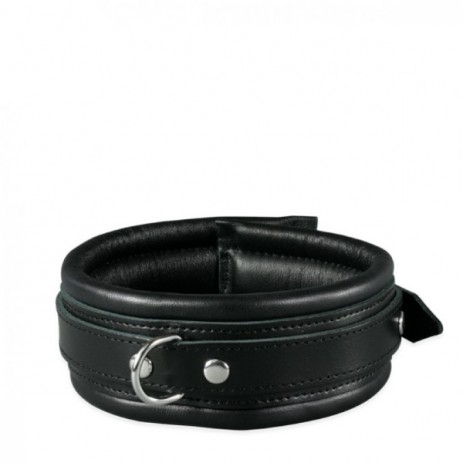 Zwarte Halsband 5 cm - Kiotos Leather