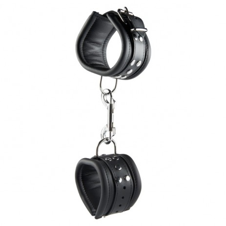 Zwarte Handboeien met studs 