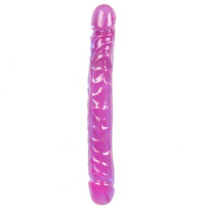 Dubbele Paarse Dildo - Crystal Jellies