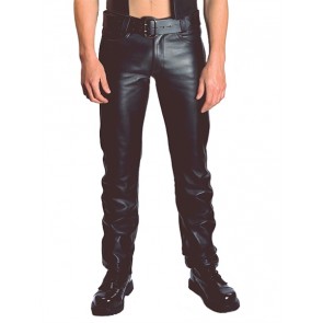 Mister B Leather Jeans Zip