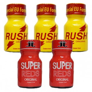 Rush Poppers en Super Reds Poppers