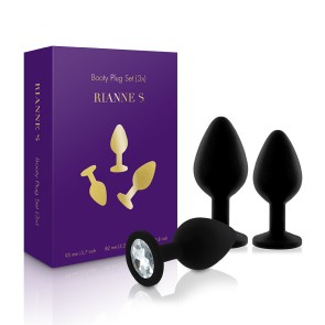 Rianne S Booty Plug Set Zwart - 3 stuks