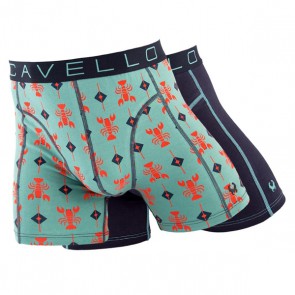 Cavello 2 Pack Boxershorts - Landkaart Print / Blauw