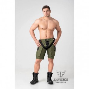 Maskulo Enforce Two-Sides Zippered Cargo Short - Leger Groen