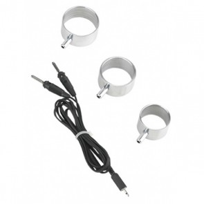 Rimba Electro Sex Aluminium Cock Ringen 3 ST. Uni-Polair