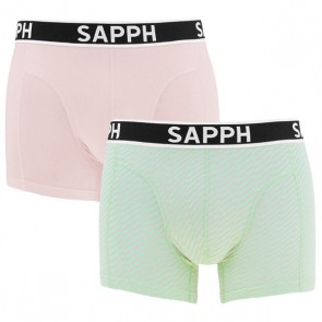 Sapph Liam Boxer Set - Geometric Mint / Light Pink