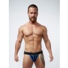 Mister B Neoprene Jockstrap Zwart Blauw