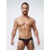 Mister B Neoprene Jockstrap Zwart Rood