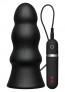 Kink Vibrating Buttplug Rippled 7,5 Inch Black
