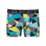 Sapph Edward 2-Pack Cotton Long Boxershorts - Aqua Block Print