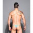 Andrew Christian Mesh Boy Thong - Aqua achterkant