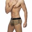 Addicted Leo Stripe Trunk - Mosterd zijkant