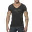 Addicted AD214 Vintage V-Hals T-Shirt Zwart Voorkant