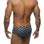 Addicted ADS039 Star Printed Sport Stripe Brief Navy Achterkant