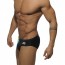 Addicted ADS053 Racing Two Tone Contrast Stripe Brief Zwart Zijkant